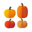 dekoracje na halloween jesien bibuly wiszace honeycomb dynia pomaranczowe 4 szt