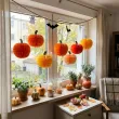 dekoracje na halloween jesien bibuly wiszace rozety honeycomb dynia pomaranczowe 23 cm 4 szt