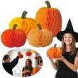 dekoracje na halloween jesien bibuly wiszace rozety honeycomb dynia pomaranczowe 23 cm 4 szt