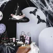 dekoracje na halloween zawieszki papierowe nietoperze czarne do powieszenia 3 szt