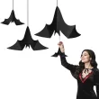dekoracje na halloween zawieszki papierowe nietoperze czarne do powieszenia 3 szt