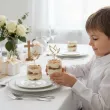 dekoracje na komunie swieta chrzest pikery na muffinki golebice zlote metaliczne 6 szt