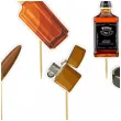 dekoracje na muffinki babeczki koreczki pikery whisky gentleman party 6 szt