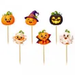 dekoracje na muffinki babeczki na halloween pikery bajkowe dynie duch wampir czarownica mumia x6