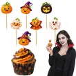 dekoracje na muffinki babeczki na halloween pikery bajkowe dynie duch wampir czarownica mumia x6