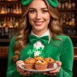 dekoracje na muffinki przekaski na dzien swietego patryka pikery zielone koniczynki x6