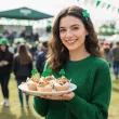 dekoracje na muffinki przekaski na dzien swietego patryka pikery zielone koniczynki x6