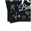 dekoracje na osiemnastke serwetki na 18 urodziny 18th birthday czarne 33x33 cm 20 szt