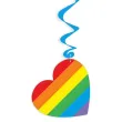 dekoracje na pride month parade rownosci swiderki wiszace teczowe serce lgbt mix 6 szt