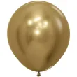 dekoracje na slub urodziny balony lateksowe reflex gold chromowane zlote do girland 18 x15