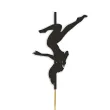 dekoracje na tort toppery papierowe hot laski na rurze pole dance czarny 12 cm 6 szt