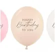 dekoracje na urodziny balony lateksowe happy birthday rozowe alabastrowe biale 12 50 szt