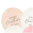 dekoracje na urodziny balony lateksowe happy birthday rozowe alabastrowe biale 12 6 szt