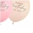dekoracje na urodziny balony lateksowe happy birthday rozowe alabastrowe biale 12 6 szt