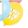 dekoracje na urodziny balony pastelowe cyfra 1 happy birthday kolorowe 12 6 szt