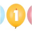dekoracje na urodziny balony pastelowe cyfra 1 niebieskie zolte rozowe 12 50 szt