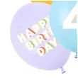 dekoracje na urodziny balony pastelowe cyfra 4 happy birthday kolorowe 12 6 szt