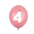 dekoracje na urodziny balony pastelowe cyfra 4 niebieskie zolte rozowe 12 50 szt