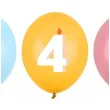 dekoracje na urodziny balony pastelowe cyfra 4 niebieskie zolte rozowe 12 50 szt