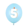 dekoracje na urodziny balony pastelowe cyfra 5 niebieskie zolte rozowe 12 50 szt