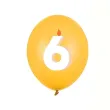 dekoracje na urodziny balony pastelowe cyfra 6 niebieskie zolte rozowe 12 50 szt