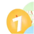 dekoracje na urodziny balony pastelowe cyfra 7 happy birthday kolorowe 12 6 szt