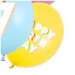dekoracje na urodziny balony pastelowe cyfra 7 happy birthday kolorowe 12 6 szt