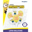 dekoracje na urodziny balony pastelowe minionki zolte biale 12 cali x6