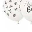 dekoracje na urodziny biale balony liczba 60 kokardki 12 6 szt