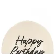 dekoracje na urodziny kremowo czarne balony happy birthday z kokardka 12 cali 50 szt