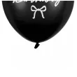 dekoracje na urodziny kremowo czarne balony happy birthday z kokardka 12 cali 50 szt