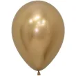 dekoracje na urodziny mini balony lateksowe reflex gold chromowane zlote do girland 5 x50
