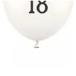 dekoracje na urodziny osiemnastke biale balony liczba 18 kokardki 12 50 szt