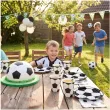 dekoracje na urodziny pilkarza talerzyki pilka bialo czarne partydeco 18 cm 6 szt