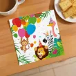 dekoracje na urodziny safari dzungla serwetki zwierzeta lew zebra malpa strius 33 cm 20 szt