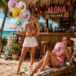 dekoracje na wakacje hawajskie balony tukan aloha do girlandy na lato