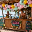 dekoracje na wakacje hawajskie balony tukan aloha do girlandy na lato