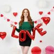 dekoracje na walentynki zestaw balonow foliowych napis love girlanda czerwona 140 cm