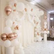 dekoracje na wesele komunie chrzest slub balony pastelowe do girland balonowych biale 5 x100