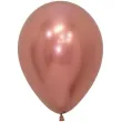 dekoracje na wieczor panienski mini balony lateksowe reflex rose gold chromowane rozowe 5 x50