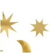 dekoracje papierowe gwiazdki zlote partydeco 9szt