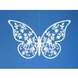 dekoracje papierowe motyl bialy partydeco 6 5x4 cm 10 szt