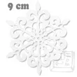 dekoracje papierowe sniezynka bialy 9 cm 10 szt