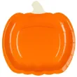 dekoracje stolu na halloween dzien dyni talrzyki papierowe jednorazowe dynia pomaranczowe 23 cm