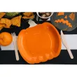 dekoracje stolu na halloween dzien dyni talrzyki papierowe jednorazowe dynia pomaranczowe 23 cm