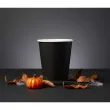 dekoracje stolu na halloween kubeczki papierowe classic czarne 250 ml 6 szt