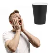 dekoracje stolu na halloween kubeczki papierowe monokolor jednorazowe czarne 250 ml x6