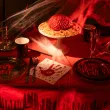 dekoracje stolu na halloween talrzyki papierowe jednorazowe get out krwawe czarne 23 cm x6