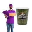 dekoracje stolu na urodziny dino party kubeczki papierowe jurassic world zielone 250ml x6