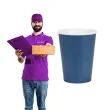 dekoracje stolu na urodziny kubeczki papierowe monokolor jednorazowe granatowe 250 ml 6 szt